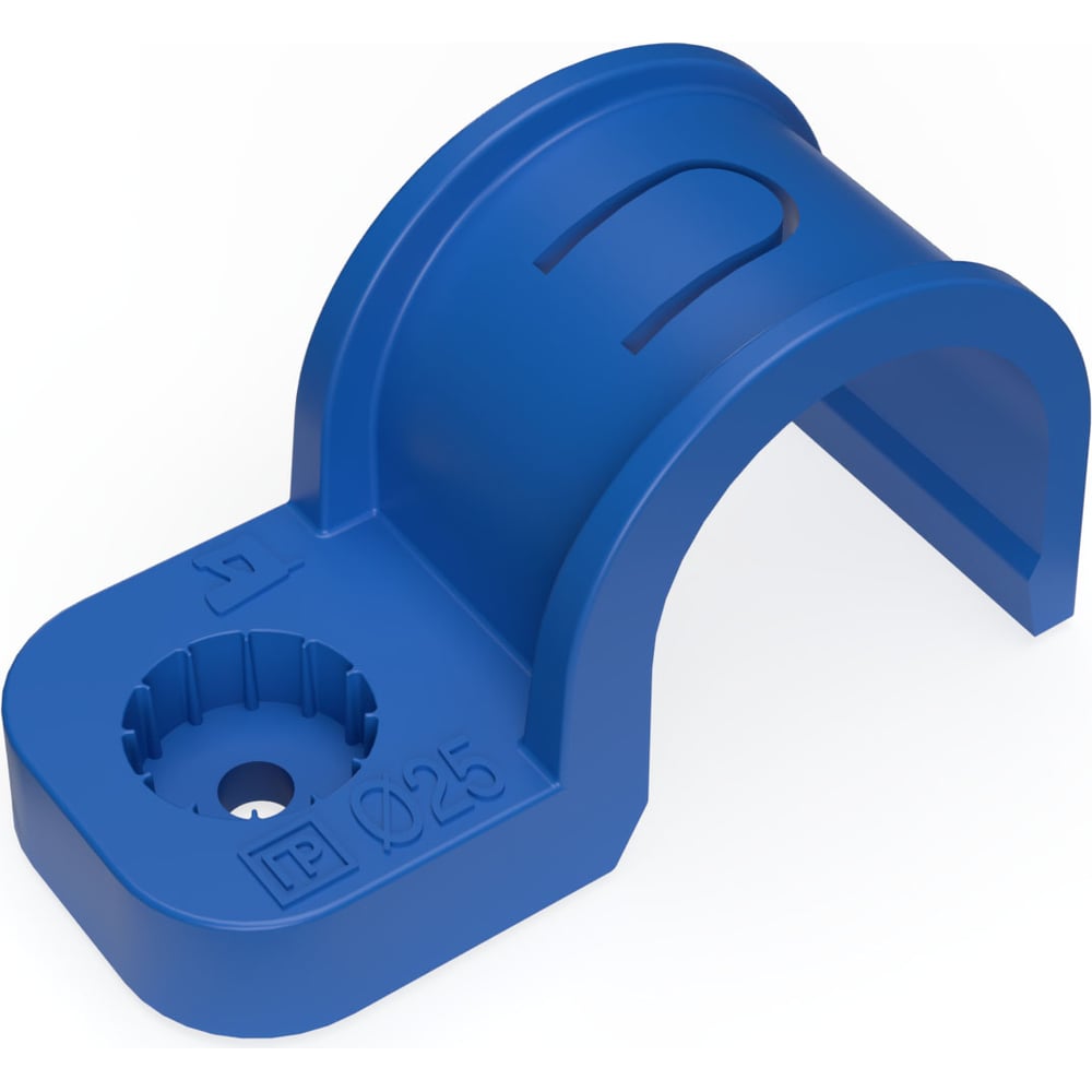 Изображение товара Пластиковая крепеж-скоба для прямого монтажа d25 мм синяя 50 шт