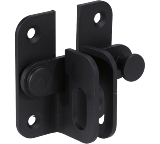 Изображение товара Щеколда дверная с проушиной Домарт (65) черный 171129