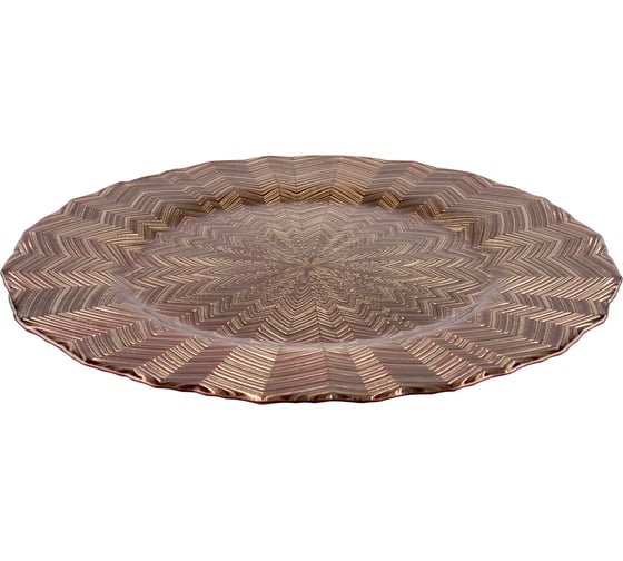 Изображение товара Сервировочная тарелка GIPFEL ASTRID 33 см, стекло, золотой 43216