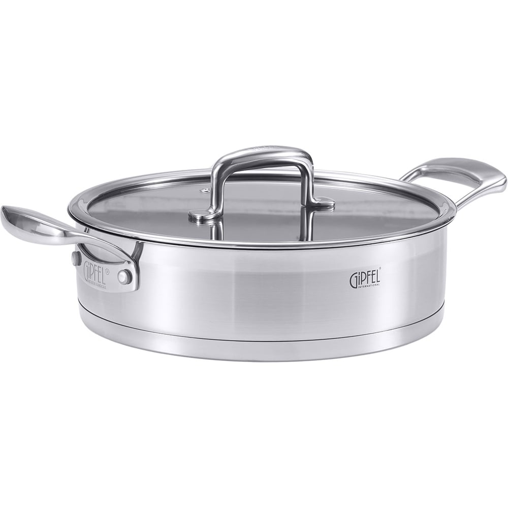 Изображение товара Сотейник из нержавеющей стали Gipfel Prestige 26 см 3 л с крышкой и антипригарным покрытием