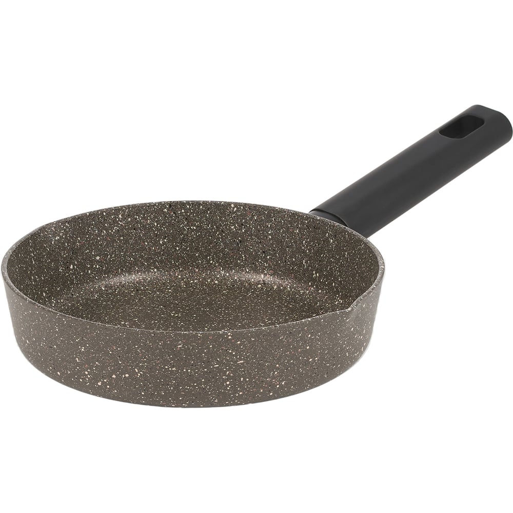 Сковорода WERNER ORGANIC STONE STYLE 20x4,5 см с индукционным дном, с двухслойным антипригарным покрытием Pfluon, бакелитовая ручка с покрытием Soft Touch. Цвет: коричневый. Материал: прессованный алюминий. Толщина стенок и дна: 2,8 мм. 51445