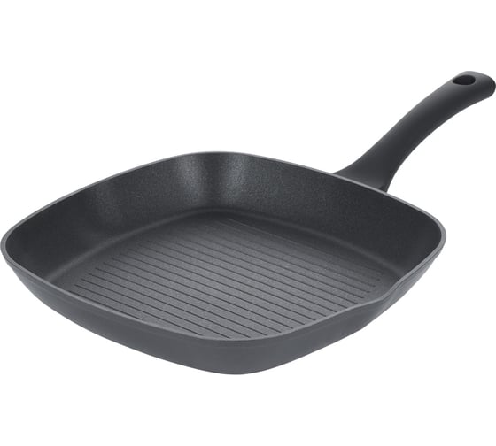 Изображение товара Сковорода-гриль GIPFEL DENVER 28x28 см, с антипригарным покрытием, с бакелитовой ручкой, с покрытием Soft Touch, кованый алюминий, 2.5 мм/3.5 мм 51067