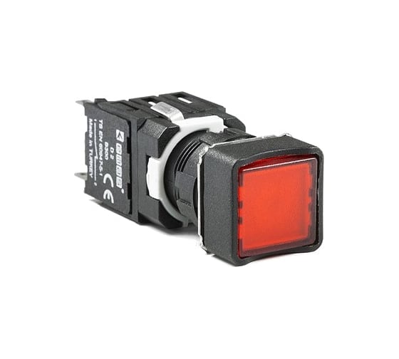 Изображение товара Нажимная возвратная квадратная кнопка Emas красная 1НЗ , D200KDK