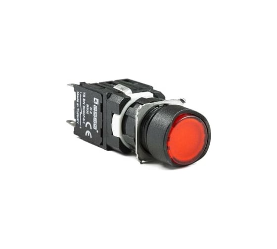 Изображение товара Нажимная возвратная круглая кнопка Emas красная 1НЗ, 250В, 1,5А., D200YDK