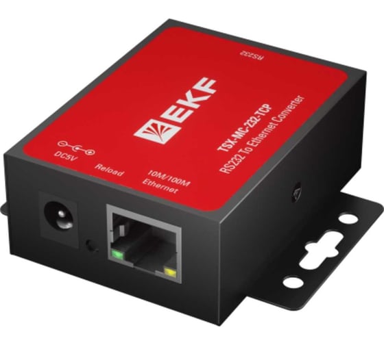 Изображение товара 1-портовый преобразователь EKF RS-232 в Ethernet,, MC-232-TCP TSX TSX-MC-232-TCP