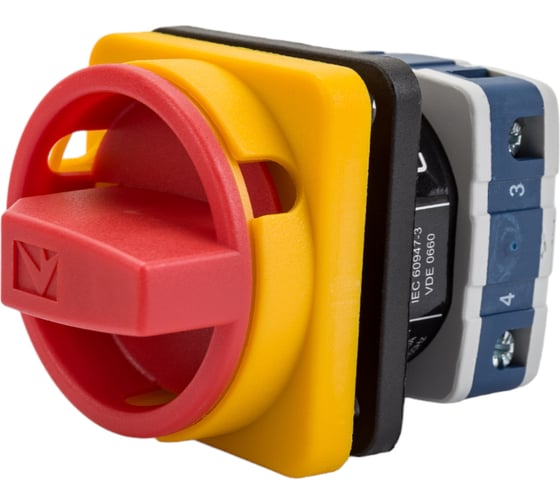 Изображение товара Двухпозиционный двухфазный переключатель Emas аварийного типа 0-1 20А, 400В PSA020AK241E