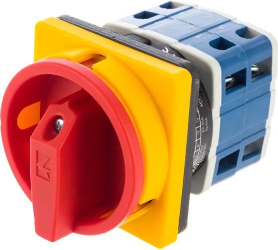 Изображение товара Двухпозиционный четырёхфазный переключатель Emas аварийного типа 0-1 40А, 400В. PSA040AK441E