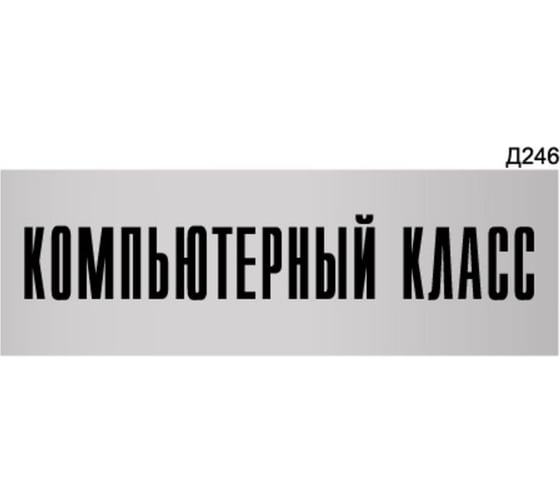 Изображение товара Информационная табличка GRM компьютерный класс прямоугольная д246 300x100 мм 1 шт 218000115-246