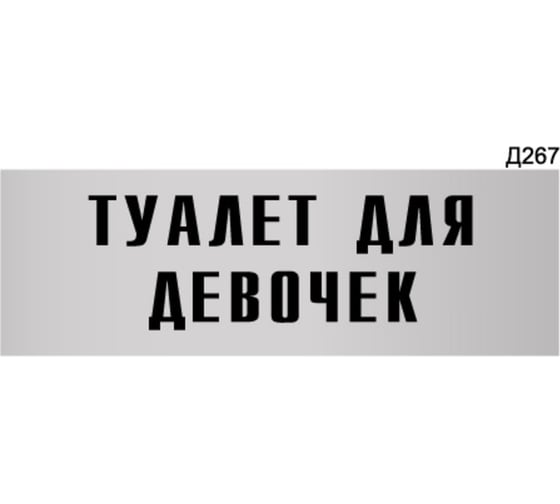 Изображение товара Информационная табличка GRM туалет для девочек прямоугольная д267 300x100 мм 1 шт 218000115-267