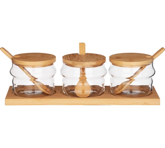 Изображение товара Набор емкостей для хранения сыпучих продуктов Agness 8х8 см, 10 предметов 887-158