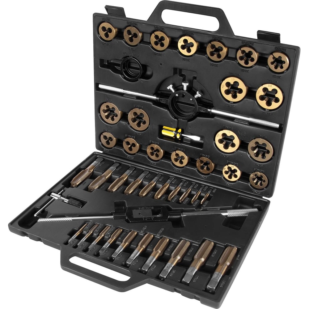 Изображение товара Набор метчиков и плашек AV Steel 45 предметов для метрической резьбы М6-М24