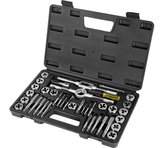 Изображение товара Набор метчиков и плашек AV Steel 40 предметов, М3-М12 AV-921213