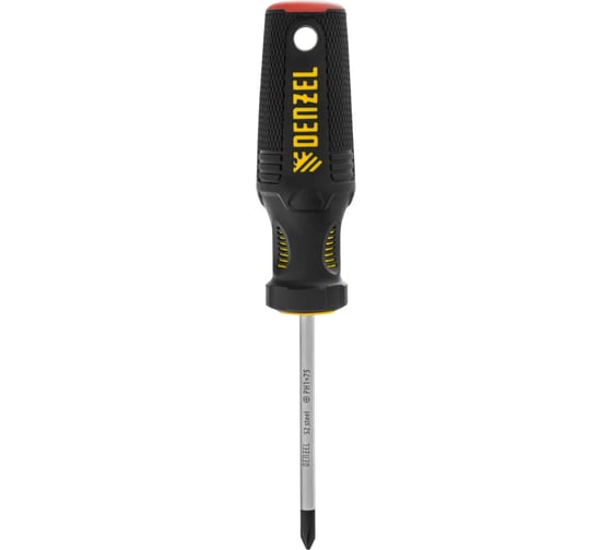 Изображение товара Отвертка Denzel PH1x75 мм, S2, трехкомпонентная рукоятка 121737