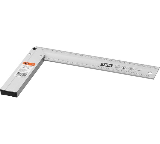 Изображение товара Угольник столярный TDM ELECTRIC 250 мм алюминиевый, усиленный, облегченная рукоятка, серия "Рубин" SQ1018-0511