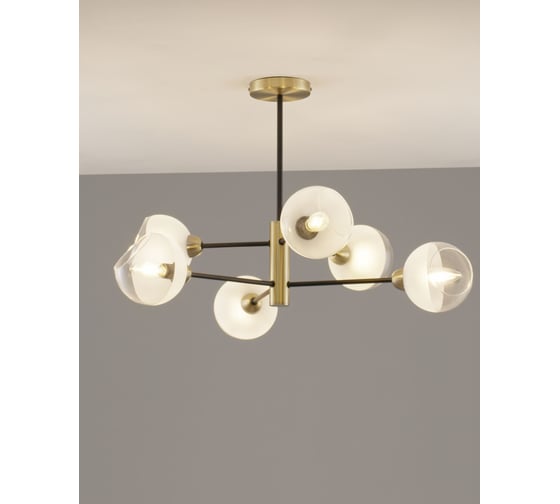 Изображение товара Люстра подвесная Moderli Mist черный, золотой V10812-6P