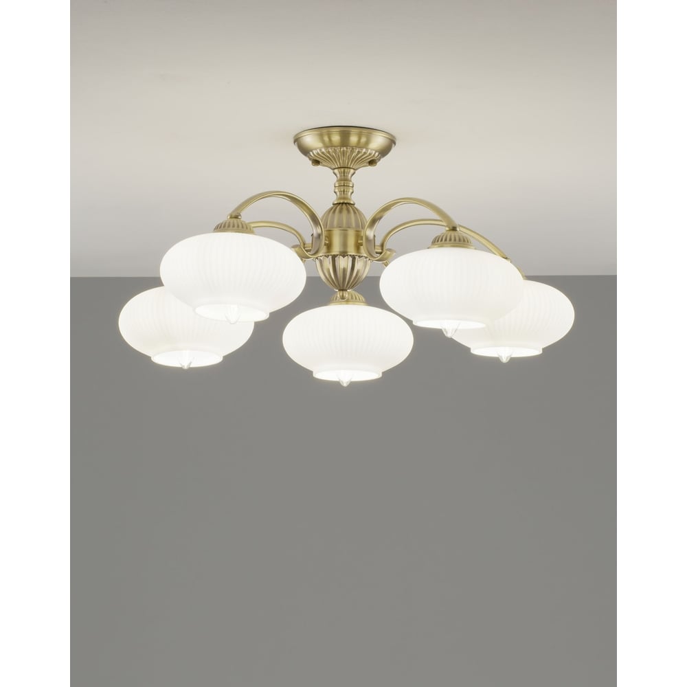 Изображение товара Люстра потолочная Moderli Candy золотой 60 см современная подвесная с 5 ламп E27