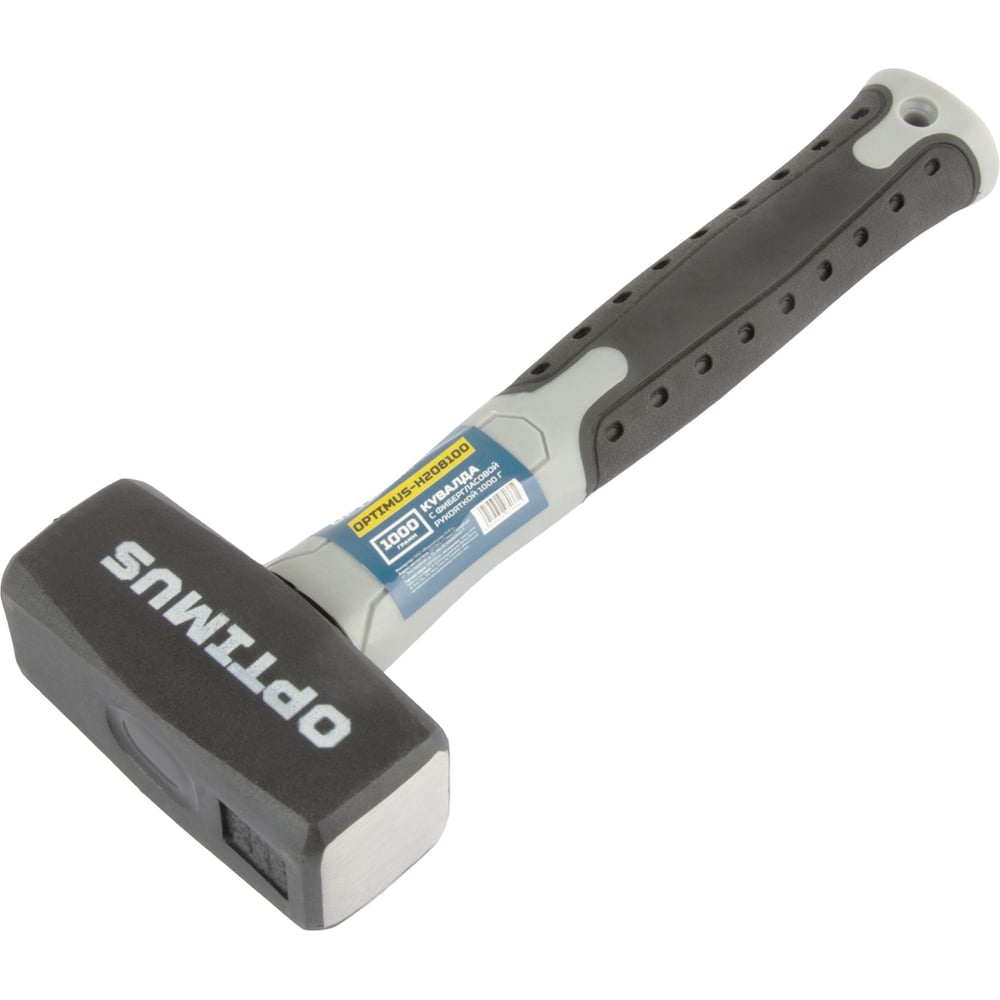 Изображение товара Кувалда Optimus с фибергласовой рукояткой 1000 г профессиональный инструмент