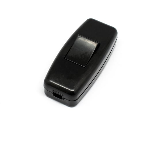 Изображение товара Выключатель на шнур OXION 1клавишный, черный (упак. 1 шт. БОПП), арт. FS-003-ABS-BK