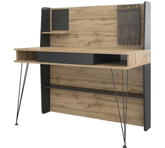 Изображение товара Компьютерный стол Woodville Нобира 120x60x120,5 антрацит / дуб ирландский 515117
