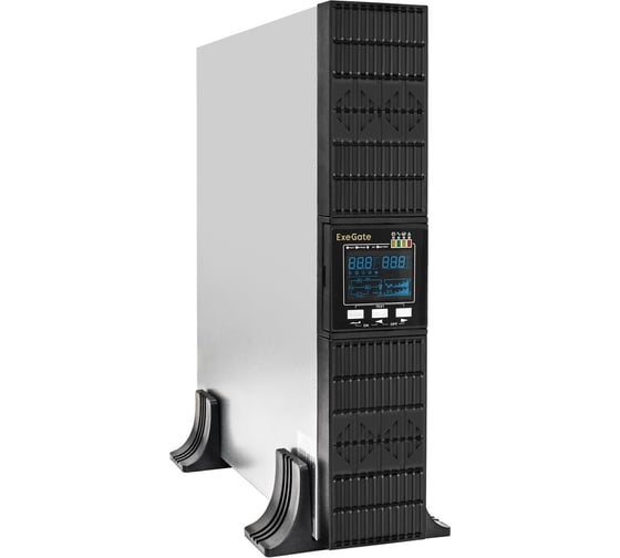 Изображение товара ИБП ExeGate On-line PowerExpert ULS-3000.LCD.AVR.1SH.2C13.USB.RS232.SNMP.2U 3000VA 3000W, On-Line, PF=1, LCD, 1*Schuko+2*C13, RS232, USB, SNMP-slot, Rackmount 2U 293050
