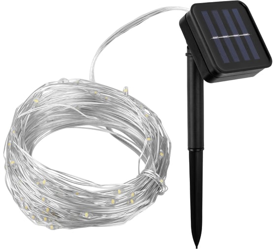 Изображение товара Гирлянда TDM ELECTRIC CCГ-112 "Роса" на солнечной батарее, 10 м, 100 LED, теплый белый, IP54, SQ0330-0199