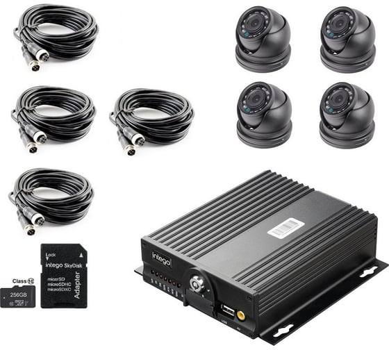 Изображение товара Система видеонаблюдения для грузового транспорта или спецтехники INTEGO установка камер на водителя, на дорогу и в кузов 2 камеры Cargo 4 Intego Cargo 4