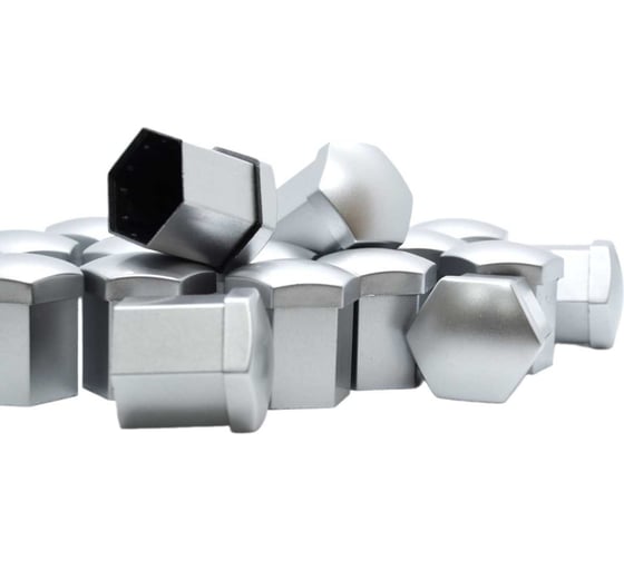 Изображение товара Комплект декоративных колпачков STARLEKS ключ 17, серый матовый HEX17(Smoke)