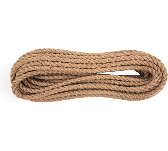 Изображение товара Канат джутовый Gamma КД3 100% джут, 10 мм, 11 ярд, 10 м, суровый 731442