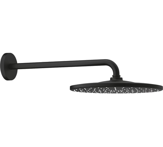 Изображение товара Верхний душ с душевым кронштейном Grohe 22121KF0 Rainshower Mono 310, 1 режим струи, фантомный чёрный 00000137281