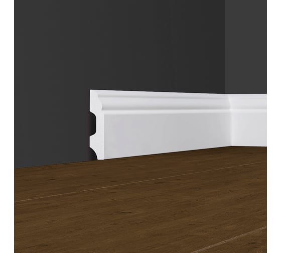 Изображение товара Напольный плинтус ПРАЙМДЕКОР IX профиль F01, из HiXPS серия iX, длина 2 м 21200