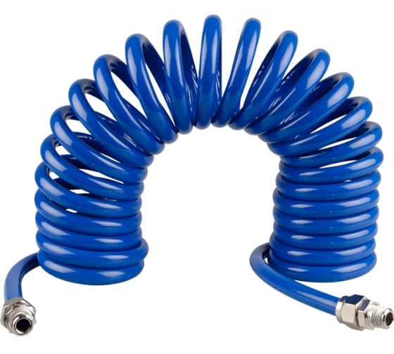 Изображение товара Шланг пневматический спиральный высокого давления (8x12 мм; 1/4М; 10 м) KING TONY 79953-10