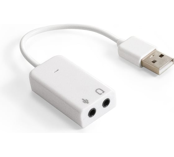 Изображение товара Кабель-адаптер ExeGate для наушников с микрофоном внешняя звуковая карта USB EX-AU-01S USB, 2 x jack 3.5 mm, 0,1м 294786