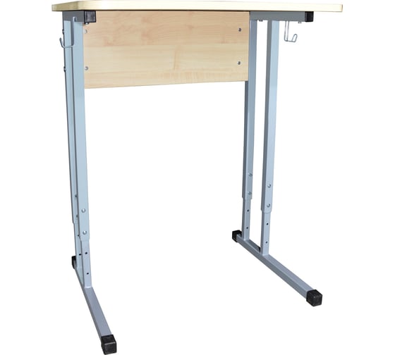 Изображение товара Стол-парта ОФИСМАГ 1-местный регулируемый Умник, 600x500x640-760 мм, рост 4-6, серый каркас, Лдсп клён 532721