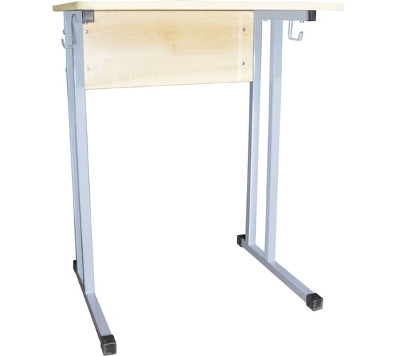 Изображение товара Стол-парта ОФИСМАГ 1-местный нерегулируемый Умник, 600x500x760 мм, рост 6, серый каркас, Лдсп клён 532719