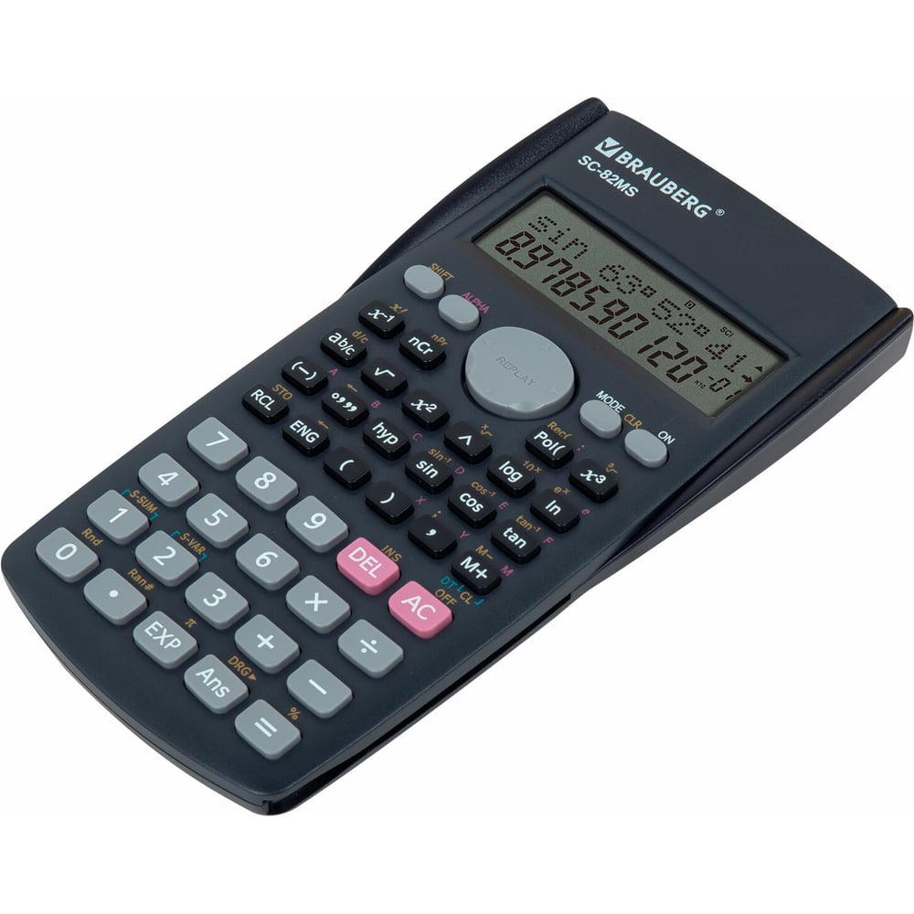 Изображение товара Инженерный калькулятор BRAUBERG SC-82MS 12 разрядов 240 функций темно-синий