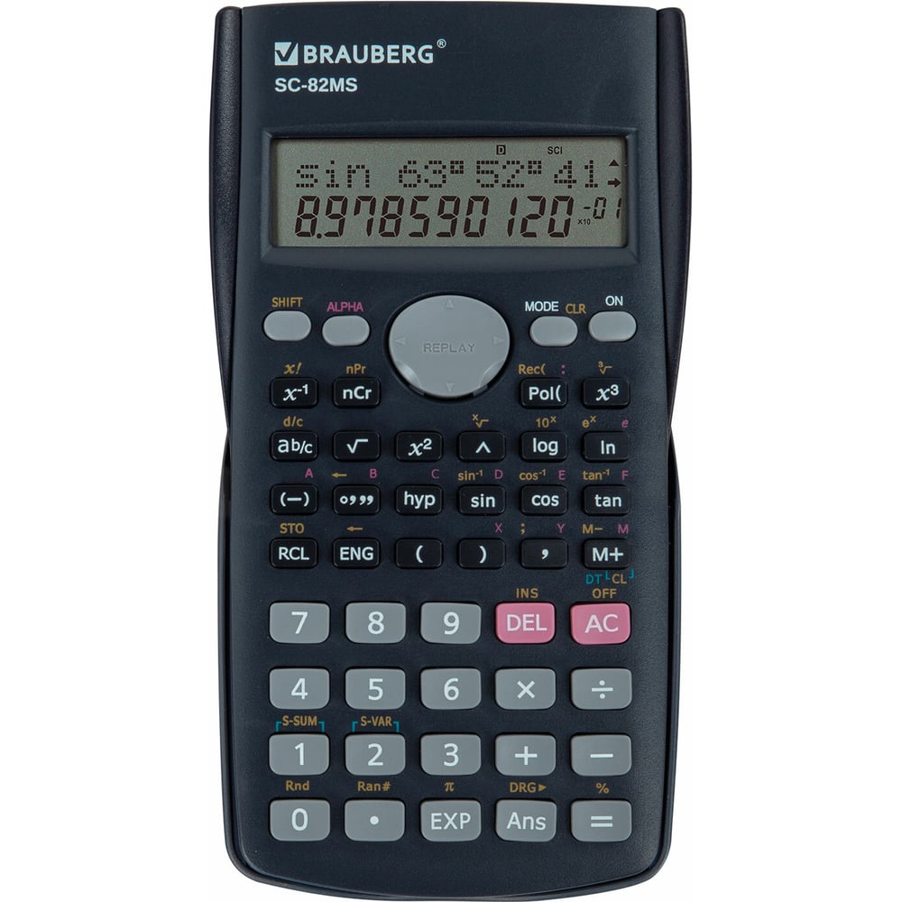 Изображение товара Калькулятор BRAUBERG Sc-82ms 12 разрядов 240 функций темно-синий