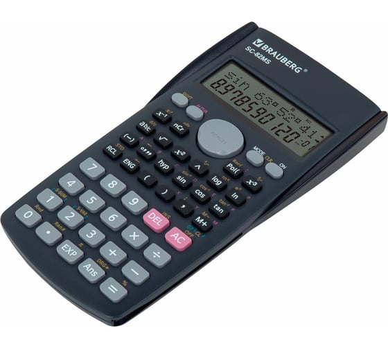 Изображение товара Калькулятор инженерный BRAUBERG Sc-82ms (158x85 мм), 240 функций, 10+2 разрядов, темно-синий 271721