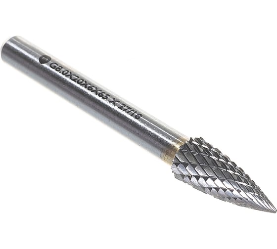 Изображение товара Борфреза гиперболическая с заостренным концом (8х20х6х65 мм; ВК8; G08; 20Х06) ИНСТУЛС 00001337679