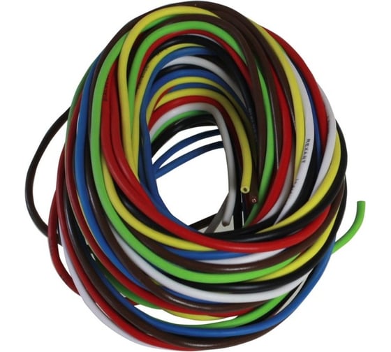 Изображение товара Провод монтажный Nord-Yada ПГВА-1,0мм 3 метра 7 цветов Радуга TM Nord YADA 909636