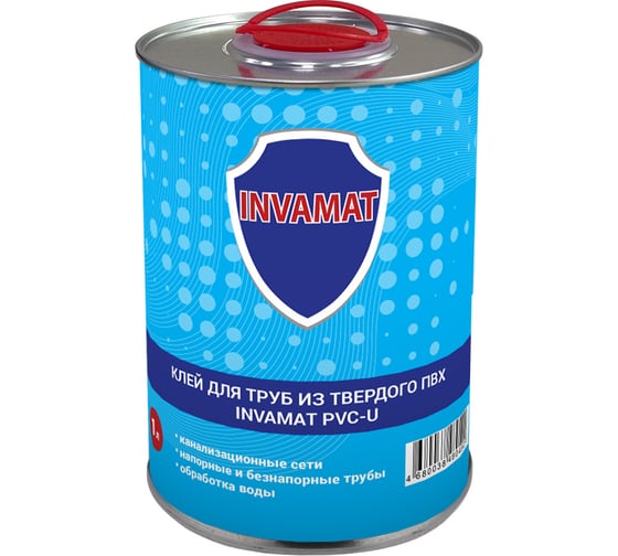 Изображение товара Клей для труб из твердого ПВХ INVAMAT PVC-U банка 1 л 1173
