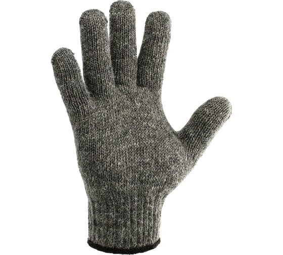 Изображение товара Перчатки трикотажные полушерстяные Сибшнур двойные р 9 серые картонный ярлык 109КД