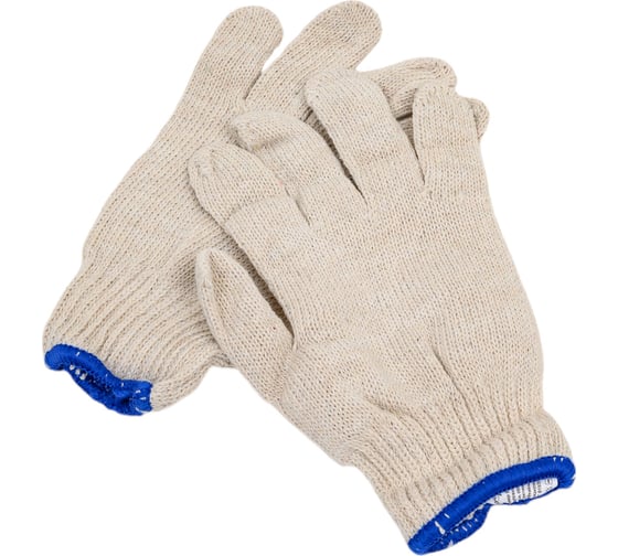 Изображение товара Перчатки ХБ без ПВХ СИБШНУР белые, р9, 7 класс, 51 гр 206