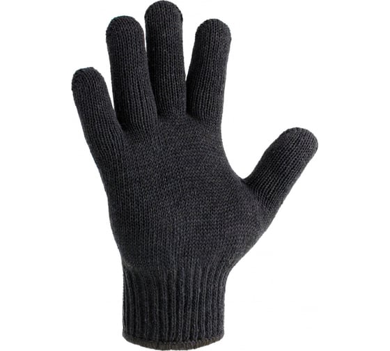 Изображение товара Перчатки трикотажные Сибшнур двойные р 9 черные 90 гр /9 107