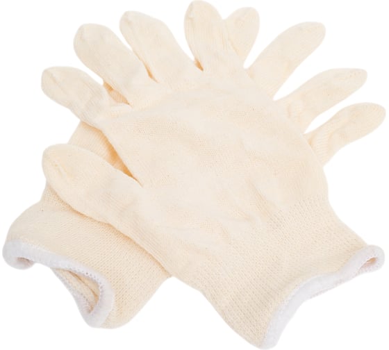 Изображение товара Перчатки трикотажные СИБШНУР р 8, белые. 13 класс, 21 гр 320