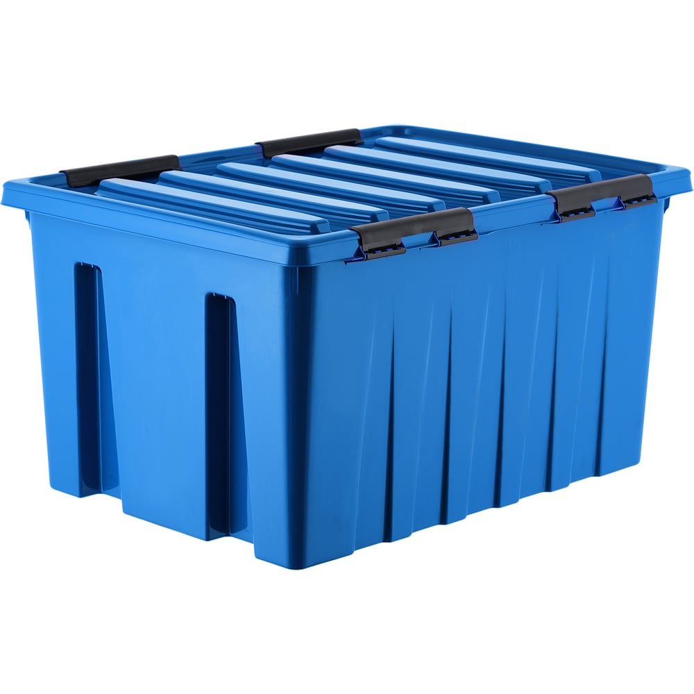 Изображение товара Контейнер с крышкой HONEYCOMB740x565x415, 120 л, синий M-120-00.06n