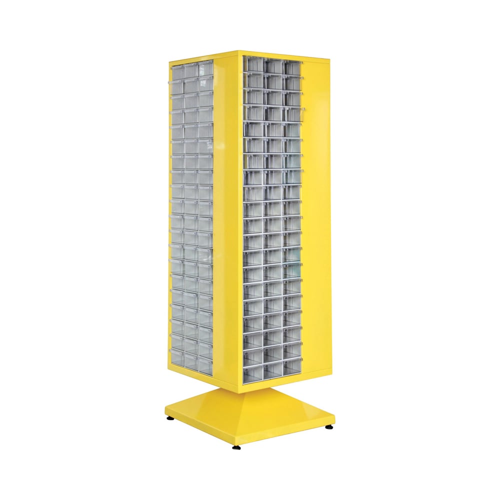 Изображение товара Поворотная желтая стойка Sembol Plastik МТ2 600х600х1900 мм комплект 240 ящиков