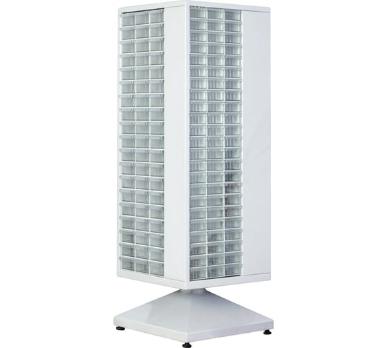 Изображение товара Стойка поворотная белая Sembol Plastik МТ1, комплект/246 ящиков, 500x500x1500 мм 20160