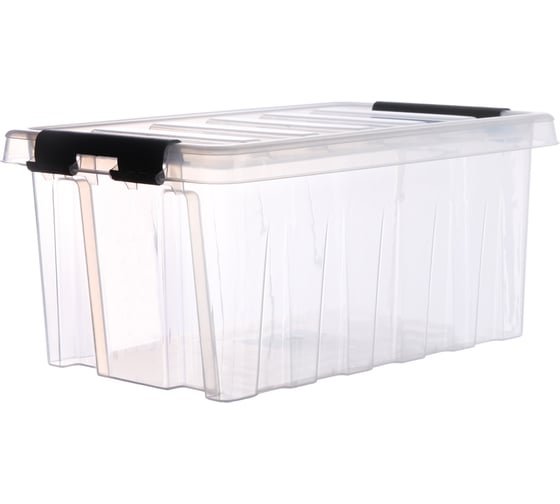 Изображение товара Контейнер с крышкой HONEYCOMB 335x220x160, 8 л, прозрачный M-008-00.07n