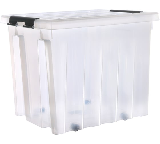 Изображение товара Контейнер с крышкой HONEYCOMB 500x390x405, 50 л, прозрачный M-050-00.07n