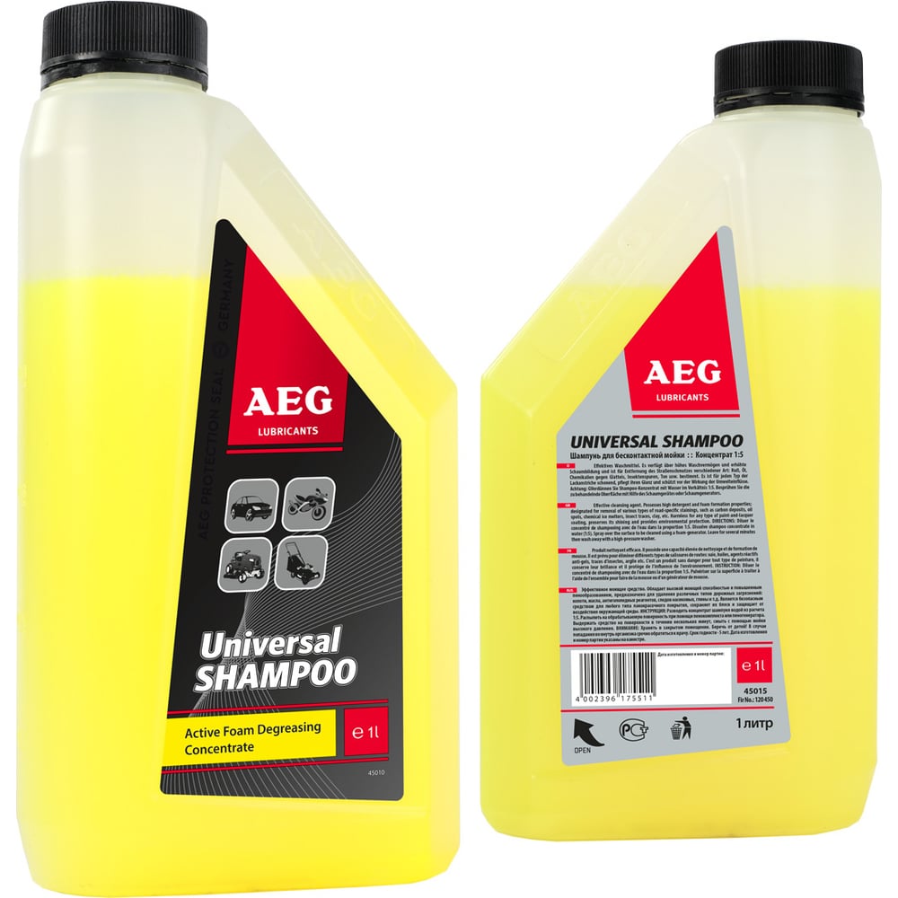 фото Шампунь universal shampoo 1 л для бесконтактной мойки aeg lubricants 30819